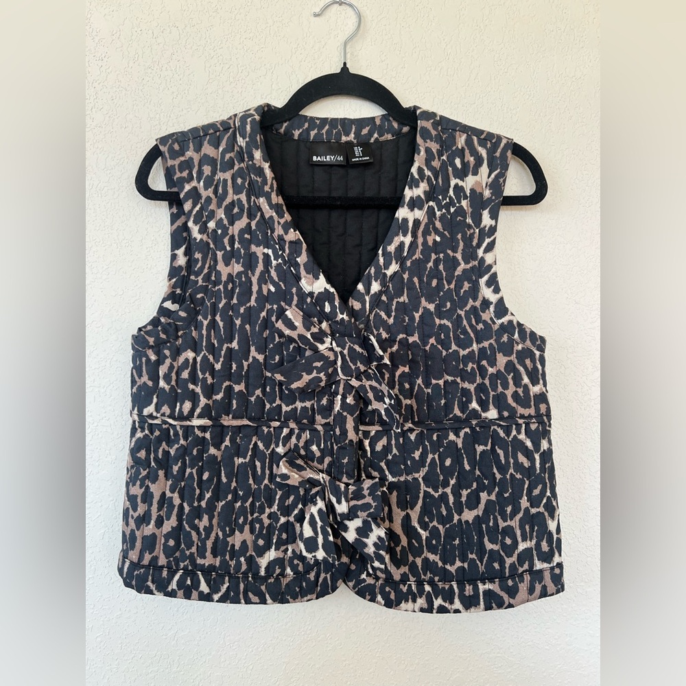 Bailey 44 Leopard Print Quilted Vest